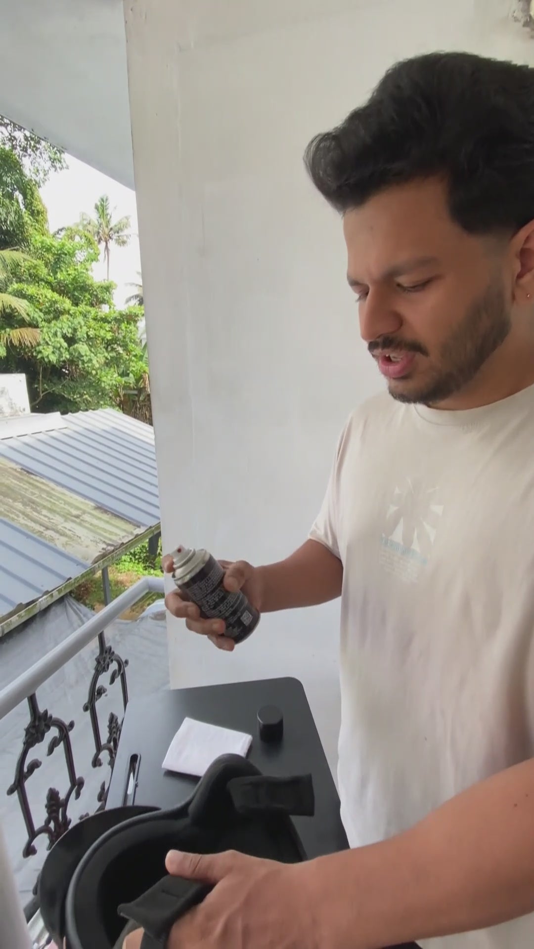 Load video: The Video is all about understanding how important is to clean helmet.